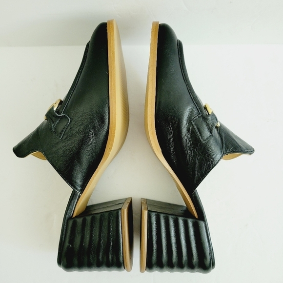 NEW SAINT G Jasmine Black Leather Heeled Loafer Size 7 - Picture 6 of 9